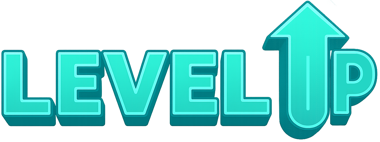 Level Up game title text