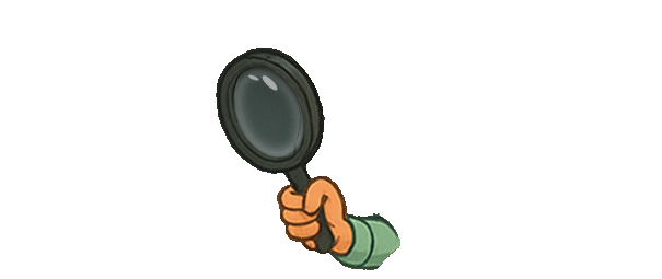Animated arm with magnifying glass - frame 0