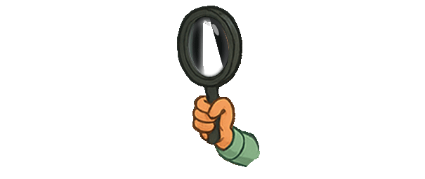 Animated arm with magnifying glass - frame 10