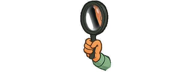 Animated arm with magnifying glass - frame 13