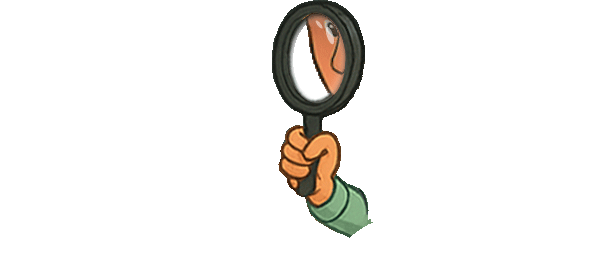 Animated arm with magnifying glass - frame 14