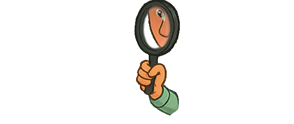 Animated arm with magnifying glass - frame 15