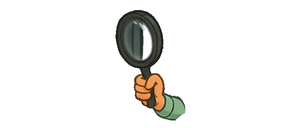 Animated arm with magnifying glass - frame 6