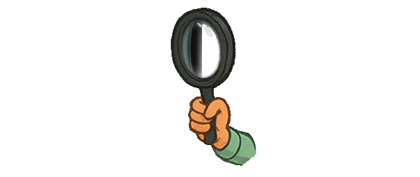 Animated arm with magnifying glass - frame 9
